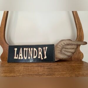 Laundry Sign with Hand Design